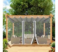 Transparent Waterproof Tarpaulin Side Panels, PVC Tarpaulin Cover With Eyelets, Outdoor Clear Tarp Curtains With Zips, Partition Curtains For Gazebos, Porches And Pergolas,2Zipper-2.2x2.3m