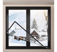 Transparent Window Insulation Film,Secondary Glazing Kit for Winter,Indoor Reusable Plastic Window Wrap,Sound Insulation Weatherproofing Insulating Foil,with Magic Tape (60x150cm/24 x59)