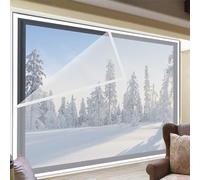 Transparent Window Insulation Kit Indoor Shrink Film Keep Cold Out Storm Warm in Winter and Cool in Summer Draught Excluder(80x100cm)