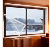 Transparent Window Insulation Kit Keep Heat in,Weatherproof,Windproof Winter Clear Film for Kitchen Bedroom Cover Customizable