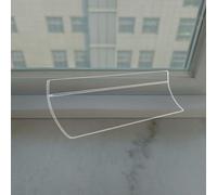 Transparent Window Water Protector Diverter, 25 35 45 60 Mm Widths Edge Rubber Water Guard Barrier, Rain Drip Edge Strip for Sliding Windows(10 PCS,W 35 MM)