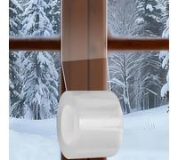 Transparent Window Weather Sealing Tape for Winter, 2in x 33ft/5cm x 10m Weather Stripping Residue-Free Clear Insulation Tape Draft Stopper for Doors Window Shower Glass Gaps