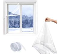 Transparent Windows Plastic Insulation Kit Cold Protector Window Film Rv Insulated Window Cover 50 80 90 120 150 180 240 300cm Cold Air Blocker Windows Plastic Wrap(W240*H280cm)
