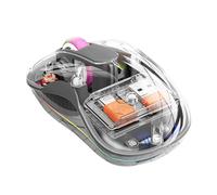 Transparent Wireless Computer Control, Rechargeable Wireless Computer Control - Three Modes Computer Control with RGB Light, Living Room, Classrooms, Study, Quiet, Control for