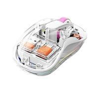 Transparent Wireless , Rechargeable Wireless | Transparent Tri-Mode with RGB Light | Tablets, Laptops, PC, Computer Noiseless for Travel, Living Room,
