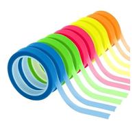 Transparent Writable Highlighter Tape, Removable Thin Transparent Sticky Notes, 5 Bright Colors Book Tabs Annotation, Page Markers Sticky for Books, 0.6cm×5m