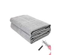 Transparia 2.2m x 2m Primary Tufting Cloth with Marked Lines, Large Size Needlework Fabric, Monk's Cloth for Tufting Gun, Rug-Punch, Punch Needle, Gray