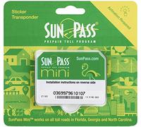Transponder Direct SunPass Mini Sticker Pre-Paid Toll Program for Florida - with Registration Holder