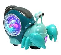 Transponder Snail Toy, Electric Interactive Crawling Crab Baby Toy with Lights & Music, Automatic Obstacle Avoidance, Encourages Movement and Fine Motor Skills for Toddlers Infants Electric Snail