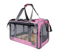 Transport bag for cats, breathable, lightweight transport bag for travel up to approx. 9 kg, transport box for cats, for camping, motorcycle, plane, car, outdoor adventure, veterinary clinic