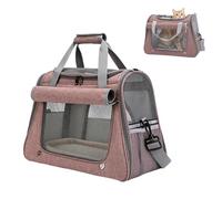 Transport Bag for Cats Small Dogs, 45 x 25 x 34 cm, Foldable Transport Box Cat with Shoulder Strap and Cushion, Cat Transport Box Dog Transport Box up to 9 kg, Cat Transport Bag for Car, Travel