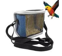 Transport Bag for Parrots, Shoulder Bag 16 cm | Transparent Window Breathable 150 g - Portable Travel Cage Perfect for the Veterinarian Cockatiel Parakeet Conuro