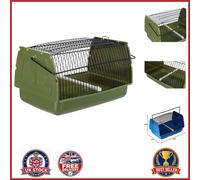 Transport Box for Birds Small Animals Green Plastic with Carrying Handle