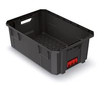 Transport Box Tool Box Module Box X-Block Load Capacity up to 50 kg Plastic Stackable Black 544 x 362 x 200 mm