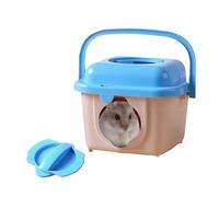 Transport Cage for Hamsters, Portable Transport Box with Carry Handle, Breathable, Versatile Applications, for Hamsters, Gerbils, Chinchillas, Hedgehogs, Ferrets, Veterinary Visits, Excursions