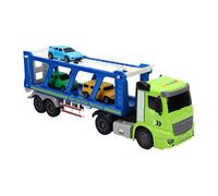 Transport Car Carrier Truck Toy with 4 Race Cars Lights and Music Double Deck Hauler Vehicle Playset for Kids Toddler Boys Educational Pretend Play Birthday Gifts Large 16.1