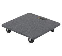 Transport Dolly, Heavy Duty 400kg Capacity Wooden Platform Trolley with Carry Handle and Swivel Castors for Moving Furniture, Appliances, Equipment (Carpet Top)
