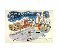 Transport for London Boat Race April 4 Paper Print Transport for London Multicolor