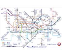 Transport For London Underground Map Maxi Poster, Multi-Colour