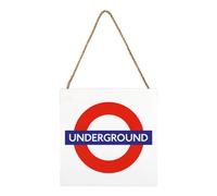 Transport For London Underground Wooden Block White/red/blue (2.7Cm X 20Cm X 20Cm)