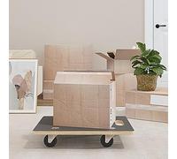 Transport Roller 2 Pieces Rectangular 60 x 40 x 11.5 cm Made of Plywood with Non-Slip Surface 250 kg Load Capacity Furniture Roller for Workshop, Storage, Forwarding and Transport