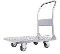 Transport trolley platform trolley Portable push dolly hand truck with dampened wheels robust industrial push cart for easy storage of luggage when moving in the warehouse