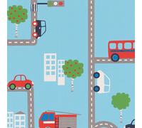 Transport Wallpaper 10M Blue As Creation 93632-1