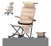 Transport Wheelchair - Lightweight Folding Mobility Seat, High Capacity Supportive Transfer Chair | Sitting and Reclining Assistive Device, Portable Elderly Care Equipment, Movement Solution
