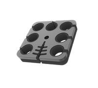 Transportable 7-Slot Aluminum Mic Stand with Cable Management for Stage Multi Mic Storage Rack Cable Organiz Compact Storage Stage Rack Tool Installation Microphone Holder