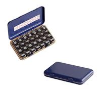 Transportable Medicin Storage Box Sustainable ABS+PP Building Multiple Divider Compartments Accessible Lid for Elderly Damp Security Travel Bolus Case with Compartments