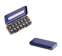 Transportable Medicin Storage Box Sustainable ABS+PP Building Multiple Divider Compartments Accessible Lid for Elderly Damp Security Transportable Bolus Owner