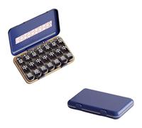 Transportable Medicin Storage Box Sustainable ABS+PP Building Multiple Divider Compartments Accessible Lid for Elderly Damp Security Blue Bolus Planner Multiple Compartment Box ABS+PP Elastomer Seal