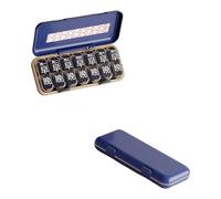 Transportable Medicin Storage Box Sustainable ABS+PP Building Multiple Divider Compartments Accessible Lid for Elderly Damp Security Blue Bolus Planner Multiple Compartment Box ABS+PP Elastomer Seal