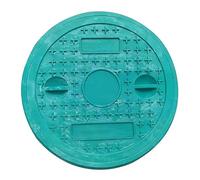 Transportable Plastic Access Hatch with Handles, Non-Slip Round Manhole Frame, Ideal for Gardens, Patios, Lawns - Green Access Cover