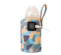 Transportable USB Powered Baby Equation Hot Pack Armed Print Waterproof Thin Plan for Mother on Proceed 2 Compartments Air Propelled Bottle Warm Bag
