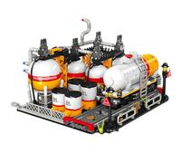 Transportation and storage plant Building Set, Streetview City Modular Buildings, Collectible Display Model Building Kit for Adults-743PCS