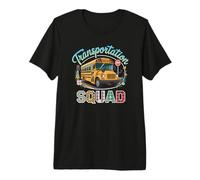 Transportation Team School Bus Driver Floral Stop Sign Premium T-Shirt