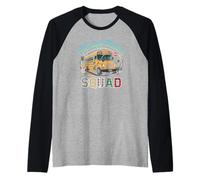 Transportation Team School Bus Driver Floral Stop Sign Raglan Baseball Tee