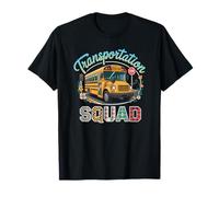 Transportation Team School Bus Driver Floral Stop Sign T-Shirt