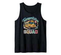 Transportation Team School Bus Driver Floral Stop Sign Tank Top