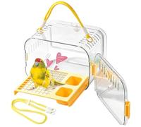 -Transportbox - Cockatiel Transport Box with Food Bowl | Inseparable Transport Cage for Coaches Voluntary Travellers Veterinary Visits Short Trips Moving Walks