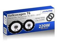 Transporter T6 Speaker upgrade Front Door Alpine car speakers 6.5" 17cm + Pods 220W