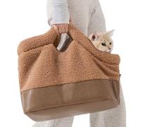 Transportín Para Gatos - Bolsillo Impermeable y Suave | Bolso de Transporte Con Arnés de Seguridad,Para Razas Pequeñas y Medianas Cachorro Gatito Conejito Paseos Exteriores Invierno