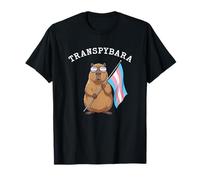 Transpybara Transgender Capybara LGBTQ Pride Trans Flag T-Shirt