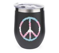 Transsexual Flag Logo Cute Wine Tumbler with Lid Stainless Steel Vacuum Cup Hot Cold Insulated Coffee Mug