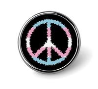 Transsexual Flag Logo Round Lapel Pin Brooches Badge Holder for Clothes Bags Backpack Hats
