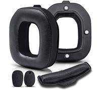TRANSTEK A40 TR Replacement Ear Pads - Compatible with Astro A40 tr Headset - Black Protein Leather Ear Cushions