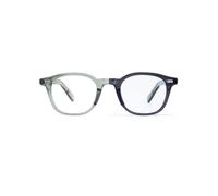 TranStep Photochromic Oval Eyeglasses Frame Color-Shifting Sunlight-Activated Color-Changing Glasses with Clear Plano Lens (Grey)