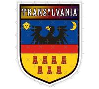 TRANSYLVANIA Transylvanian Shield ROMANIA 100mm (4") Vinyl Bumper Sticker, Decal