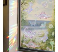 Trantranapa Dinosaur Shape Suncathcer Window Clings for Glass Windows Decorative Window Film Rainbow Prism Window Sticker Suncatcher Glass Decal Animal Electrostatic Stickers for Car Decor(Dinosaur)